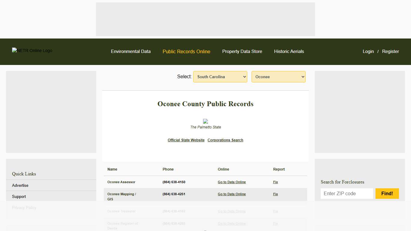 NETR Online • Oconee • Oconee Public Records, Search Oconee Records, Oconee Property Tax, South Carolina Property Search, South Carolina Assessor